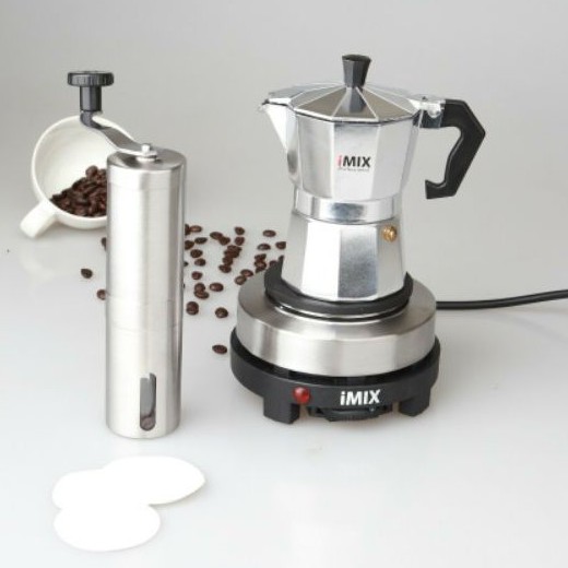 Moka Pot iMix Set 3 แก้ว พร้อมเตาเครื่องบดมือหมุนกระดาษกรอง ...