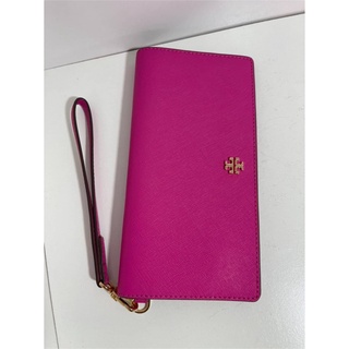 (ส่งฟรี) Tory Burch Emerson Slim Wristlet Envelope Wallet ⚜️ กระเป๋าสตางค์ผู้หญิง หนังซาเฟียโน แบบบาง