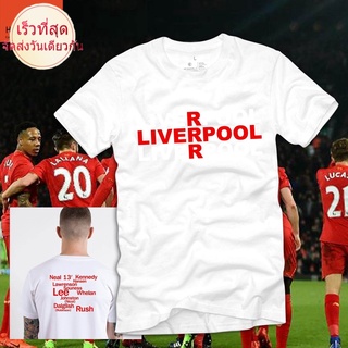  เสื้อยืดผู้ชาย เสื้อยืดคอกลม ลาย ลิเวอร์พูล LIVERPOOL สำหรับ ชาย หญิง ผ้าCotton สีพื้น ดำ ขาว ขนาด ใส่สบาย เสื้อห lw