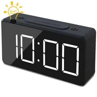 Small Mini Digital Alarm Clock for Travel with LED Time or Temperature Display, Snooze, Adjustable Brightness, Simple Operation, 12/24Hr