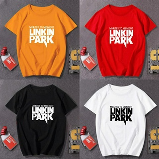 เสื้อยืดแขนสั้น ผ้าฝ้ายแท้ พิมพ์ลาย Linkin Park พลัสไซซ์ แฟชั่นฤดูร้อน สําหรับเด็กผู้ชาย