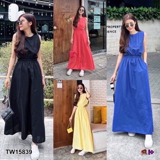 ❤️✅ Maxi Dress เดรสยาว แขนกุด ดีเทลเว้าช่วงเอว เอวใส่ยางยืด เนื้อผ้าลินิน เนื้อผ้าให้ทรงสวยไม่แข็งใส่แล้วดูพริ้วๆ