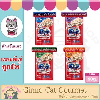 Ginno 60 g*12ซอง Cat Gourmet กินโนะ อาหารแมวแบบเปียก  (กินโนะ)