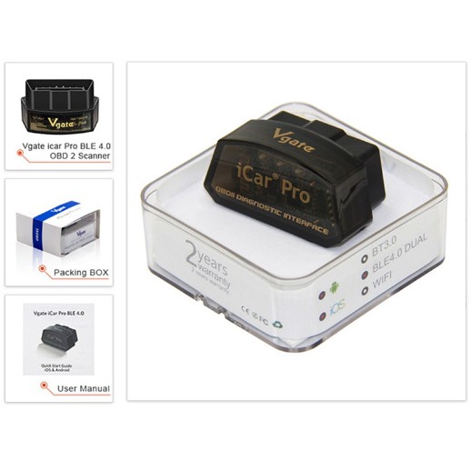OBD2 Vgate iCar Pro BlueTooth 4.0 elm 327 for iPhone iOS / Android ส่งจากกทม