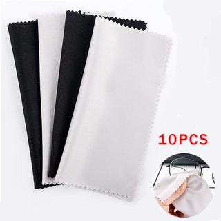 10Pcs/set Reusable Anti-Dust Glasses Wipe/Remove Fingerprints Cloth/Camera Lenses Phone Screen Cleaning Black Grey