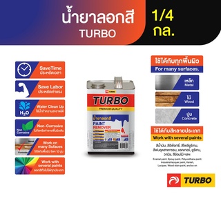 TURBO น้ำยาลอกสี 1/4 กล. ลอกสีได้หลายประเภท ไม่ทำลายพื้นผิวเ…