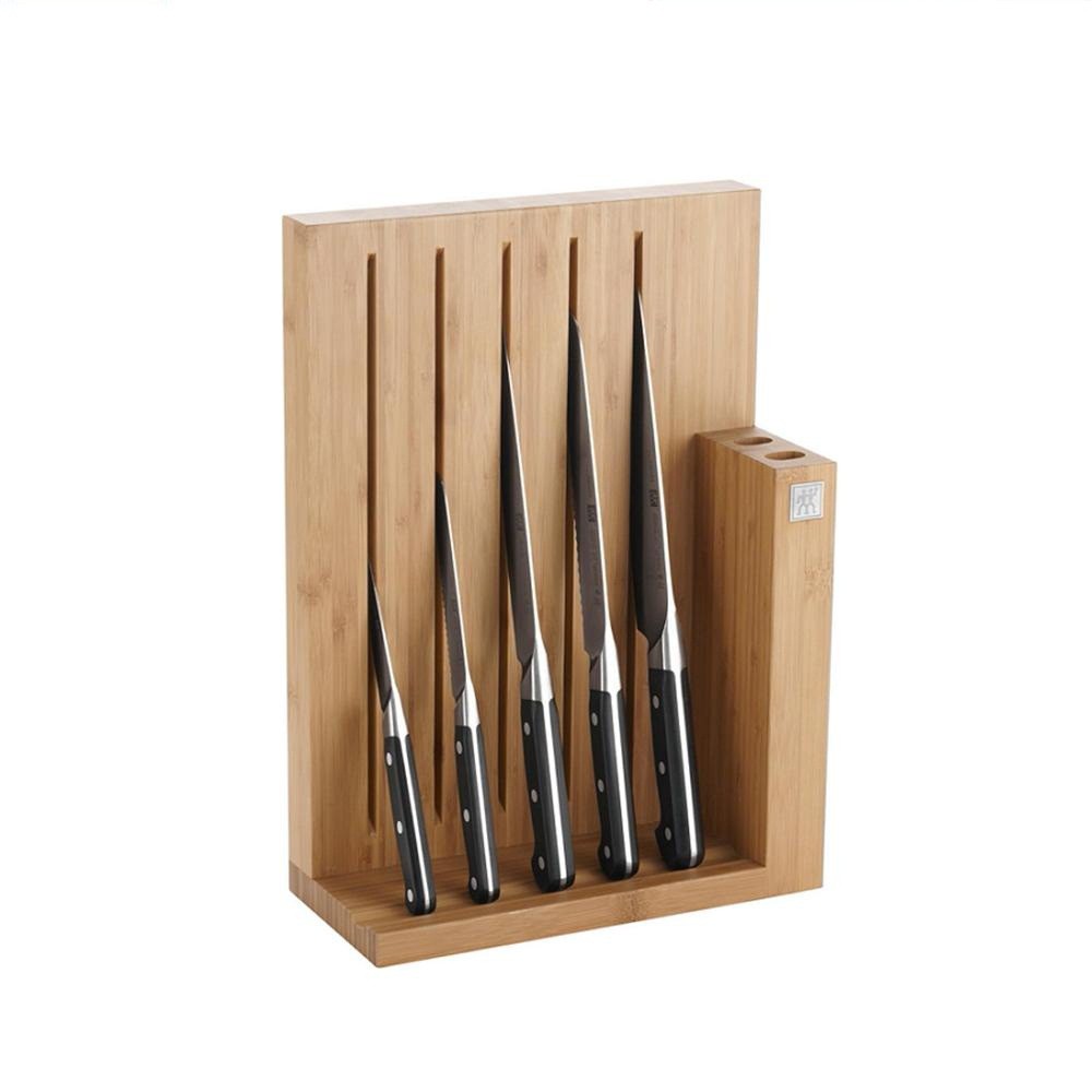 Zwilling ชุดมีดพร้อมแท่นใส่มีด Zwilling PRO KNIFE BLOCK BAMBOO เซท 6
