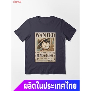 เสื้อยืดผ้าฝ้ายพรีเมี่ยม เสื้อยืดผ้าฝ้าย  discount One Piece หนึ่งชิ้น อะนิเมะ โจรสลัด One Piece Luffy Bounty Essential