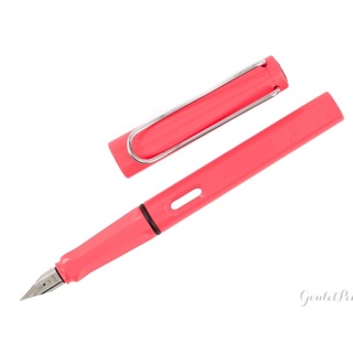 lamy safari neon coral fountain pen special edition 2014