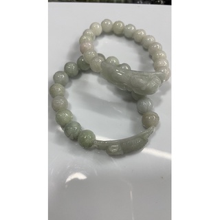 Best-Seller JADE หยกพม่าแท้  สร้อยข้อมือหยกธรรมชาติ กำไลดอกบัว สร้อยข้อมือลูกปัดหิน สร้อยข้อมือผู้ชาย