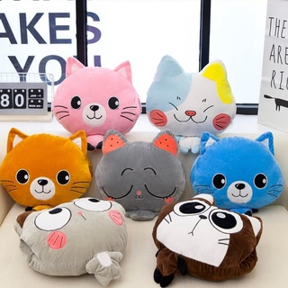 ตุ๊กตา หมอนผ้าห่ม น้องแมวจอมซน พร้อมส่ง  6 แบบ