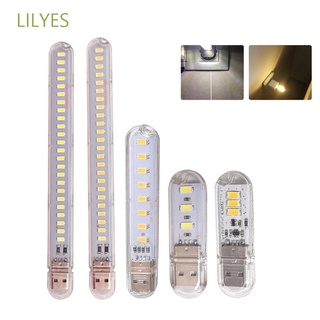 Lilyes หลอดไฟอ่านหนังสือ LED 3 ดวง 5V SMD 5630 5730 USB สีขาวอบอุ่น สําหรับโน้ตบุ๊ก แล็ปท็อป