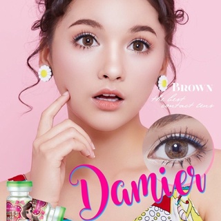 Damier Brown สีน้ำตาล Contact lens คอนแทคเลนส์ ตาหวาน เซ็กซี่ 3tone ตาโต ค่าสายตา สายตาสั้น แฟชั่น บิ๊กอาย Bigeyes แบ๊ว