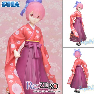 Figure งานแท้ Original ฟิกเกอร์ Sega Re Zero Starting Life in Another World รีเซทชีวิต ฝ่าวิกฤตต่างโลก Ram แรม ชุดกิโมโน