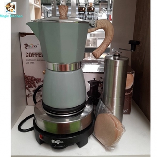 Coffee Pot หม้อต้มกาแฟ หม้อต้มกาแฟสด มอคค่า กาต้มกาแฟ แถมฟรีกระดาษกรอง