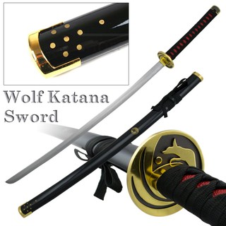 JAPAN ดาบซามูไร ดาบนินจา Samurai ดาบญี่ปุ่น Wolf Katana Sword + แท่นวาง Touken ranbu โทเคน รันบุ ( ดาบจิ้งจอกจันทรา )