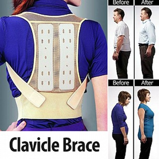 เข็มขัดพยุงหลัง CLAVICLE BRACE ขนาดเอว (37-58 นิ้ว) - สีครีม