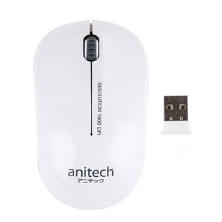 Anitech Wireless Mouse เมาส์ไร้สาย รุ่น W213 White | ไทยมาร์ท THAIMART VSTECS