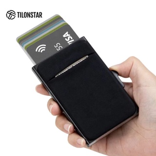 *พร้อมส่ง* Business Press Pop Up Card Case Credit Card Holder Rfid Blocking slim Wallet 8 Cards holder