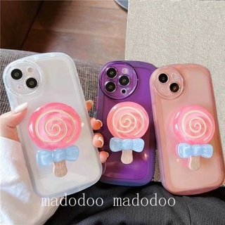 Tpu Casing Realme C53 C30 C35 C21Y C25Y 9i C17 7I C1 C15 5 5s 5i 7i 2 Pro U1 Narzo 50A Prime C11 2020 Cute Candy Color Lollipop Stand Cartoon Clear Fine Hole Soft Phone Case Cover NKS 17