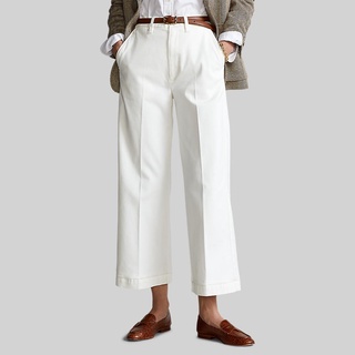 Polo Ralph Lauren PANTS Wide-Leg Chino Pant กางเกงขายาว รุ่น WMPOPNTNDL20056 สี 100 WHITE