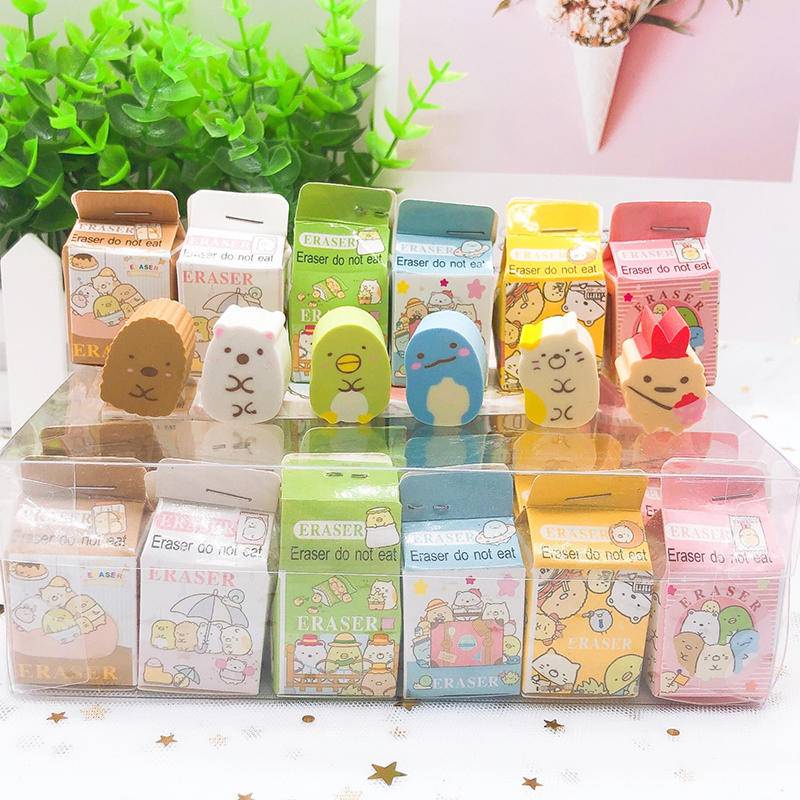 Sumikko GURASHI Kawaii ยางลบดินสอ รูปสัตว์ เครื่องเขียน ของขวัญวันเกิด สําหรับเด็กนักเรียน โรงเรียน สํานักงาน 1 ชิ้น