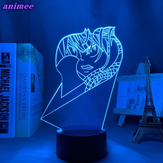 โคมไฟตั้งโต๊ะ Led รูปอนิเมะ Natsu Dragneel 3d สําหรับตกแต่งห้องนอน ของขวัญวันเกิด