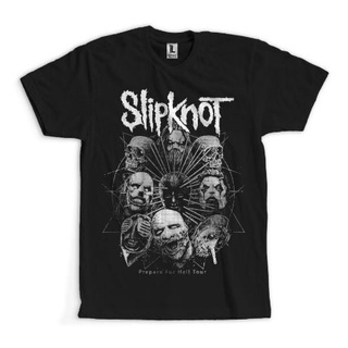 เสื้อยืดพิมพ์ลายแฟชั่น ❤ราคาพิเศษ✔️ เสื้อยืด H75 SLIPKNOT BAND - PREPARE FOR HELL TOUR | เสื้อยืด พิมพ์ลาย Metal BAND |