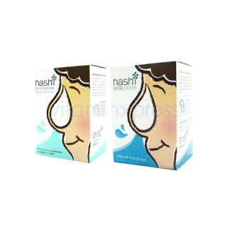 Exp 2025 Hashi nasal rinser เกลือ 30 ซอง เกลือสีฟ้า / เกลือสีเขียว ผงเกลือล้างจมูก