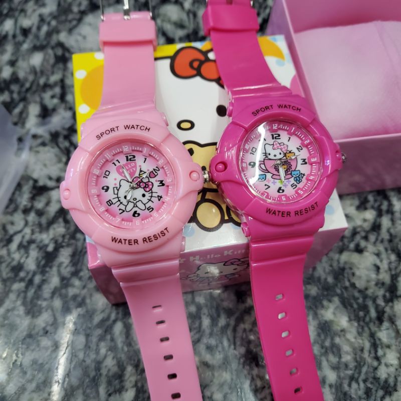ของเข้าแล้วนะคะ มาลอตใหม่งานสวยเรยจ้า ฮัลโหลคิตตี้ นาฬิกา เด็กผู้หญิง สายยาง มีสีมาใหม่เพียบ สีพาสเทลน่ารักมุ้งมิ้ง