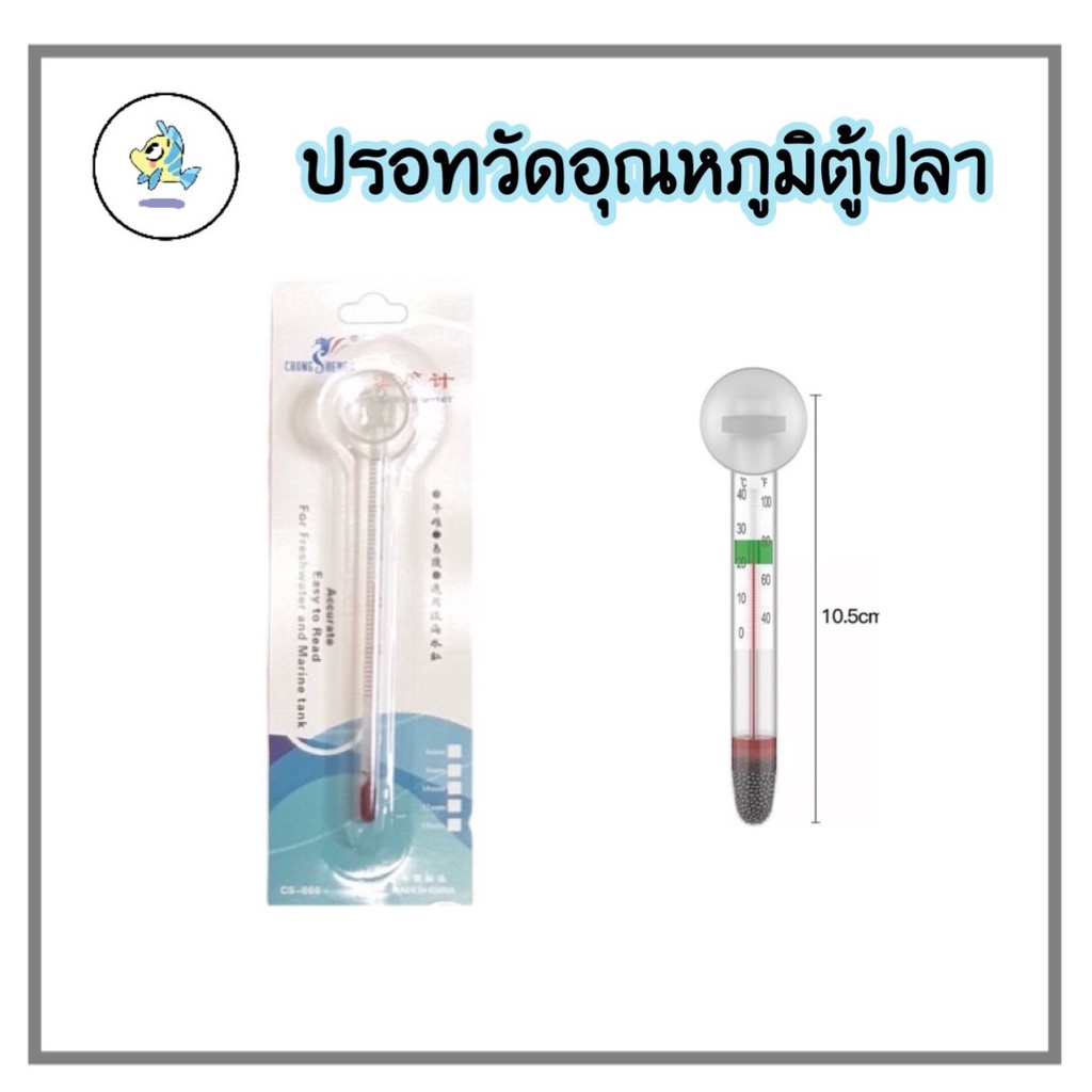 Dymax ปรอทวัดอุณหภูมิน้ำสำหรับตู้ปลา Glass Thermometer 15 ซม.