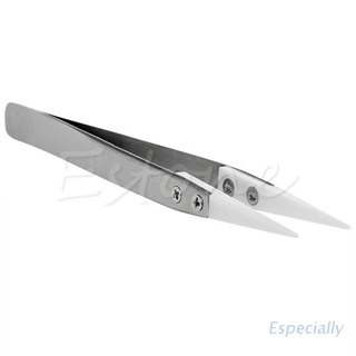 ESP Heat Resistant Stainless Steel Ceramic Tweezers Pointed Tip