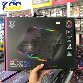 💕ส่งชัวร์ส่งไว💥🚀พัดลมโน้ตบุ๊ค NUBWO-X F1 "SUBZERO" RGB Gaming Cooling Pad พัดลมขนาดใหญ่ 1 ใบ ปรับระดับ เปิด-ปิดได้