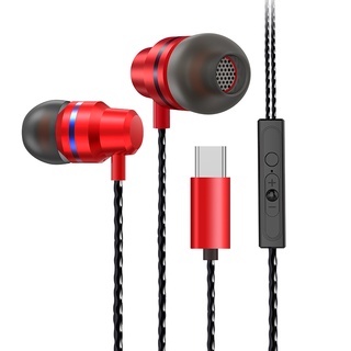 Niye Type-C Earphone In-ear Sports Headphones Wired Earphone for Phone with Mic In Ear Buds Earbuds Earpiece