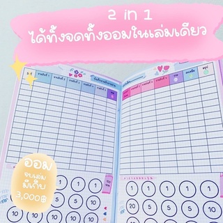 ขายดี สมุดรายรับรายจ่าย &amp; ตารางออมเงิน 2in1 เจ้าแรก เป็นได้ทั้งสมุดรายรับรายจ่ายประจำวัน และ สมุดต้นทุนกำไรพ่อค้าแม่ค้า