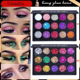 Cmaadu พาเลทอายแชโดว์ ชิมเมอร์ กลิตเตอร์ 15 สี สําหรับแต่งหน้า