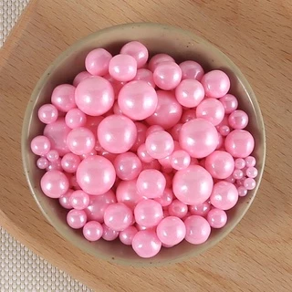 (ราคาส่ง)มุกสีรวมไซค์ น้ำตาล แต่งหน้าเค้ก ขนาด 500 กรัม สำหรับตกแต่งเค้ก(ดาวขาว)