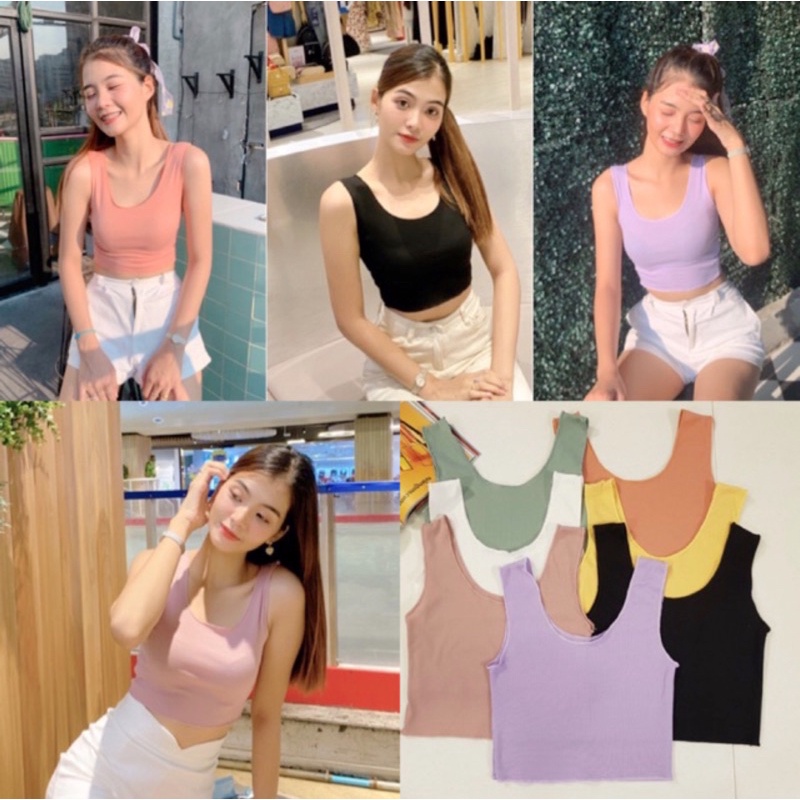 aimorn_shop เสื้อกล้าม ผ้าร่องใส่สบายมากๆ งานสวย งานดีมากๆใส่ชิวๆก็ได้นะ