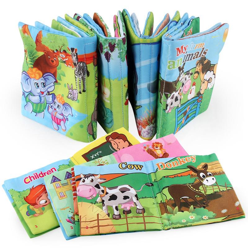 หนังสือเด็ก หนังสือผ้า ของเล่นเพื่อการศึกษา Baby Early Development Cloth Book Educational Toys Kids Gift