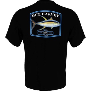 เสื้อยืดแขนสั้น ผ้าฝ้าย พิมพ์ลาย  Guy Harveys Offshore Fish สําหรับผู้ชาย O65YT668292สามารถปรับแต่งได้