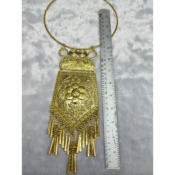 กรองคอ สร้อยคอ โบราณเครื่องประดับชุดไทย งานโลหะทอง เงินรมดำ - รูปที่ 6