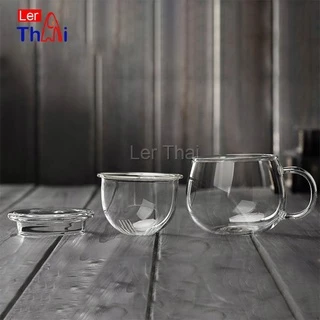 LerThai แก้วชงชา พร้อมถ้วยกรองกากชาและฝากปิดในตัว สวยหรูดูแพง Glass teapot