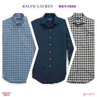 RALPH LAUREN SLIM FIT PLAID COTTON SHIRT (MEN SIZE)