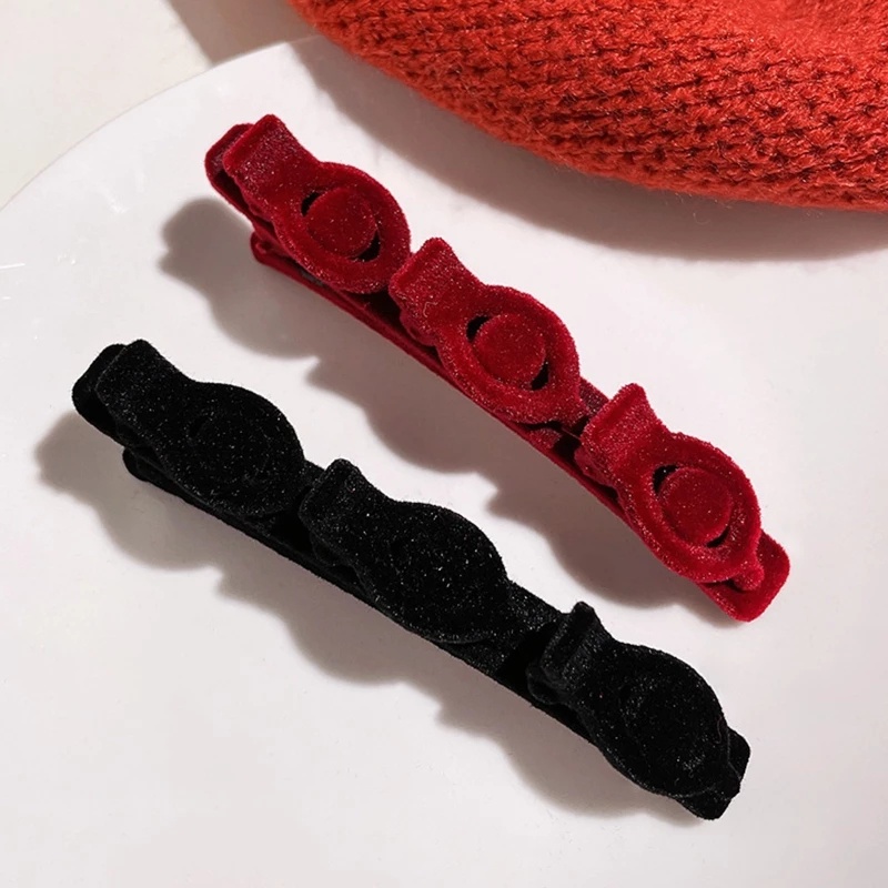 [Sunshine] กิ๊บติดผม ผ้ากํามะหยี่ รูปปากเป็ดน่ารัก สไตล์เกาหลี สําหรับผู้หญิง - รูปที่ 6