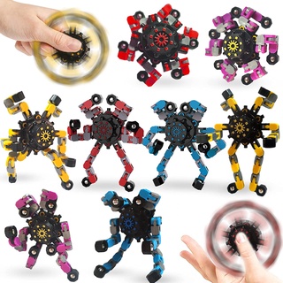 ของเล่น Fidget-Spinners เรืองแสง เปลี่ยนหัวได้ สําหรับเล่นคลายเครียด