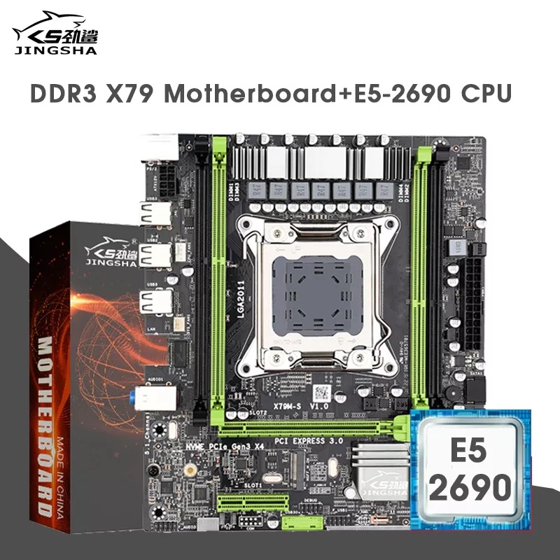 Xeon E5-2690 2.9G LGA 2011 8Core 16Trade + พร้อมเมนบอร์ด X79 M.2  ทำงานตัดต่อ เรนเดอร์   ใส่กับแรม E