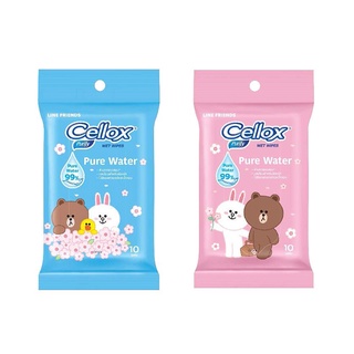 ราคานี้ได้ 3 ชิ้นสุดคุ้ม Cellox เซลล็อกซ์ พิวริฟาย สูตรน้ำบริสุทธิ์ ทิชชู่เปียก  (คละสี)