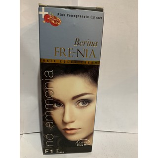 Berina Frenia 60กรัม เบอริน่า ครีมย้อมผม ไม่มีแอมโมเนีย มีสารสกัดจากทับทิม กลิ่นไม่ฉุน