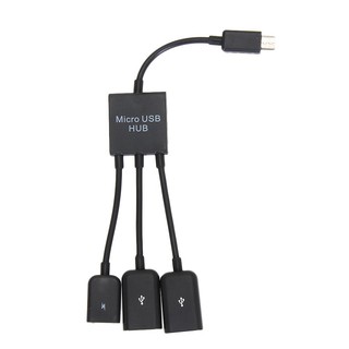 3 in 1 Male to Female Dual USB Host OTG อะแดปเตอร์สำหรับ Android