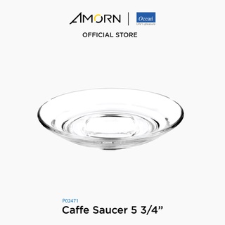 AMORN - (Ocean) P02471 Caffe Saucer [1กล่อง(6ใบ)] - จานรองแก้ว แก้วโอเชี่ยนกลาส 5 3/4 นิ้ว P02471 Caffe Saucer 5 3/4 "